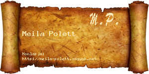 Meila Polett névjegykártya